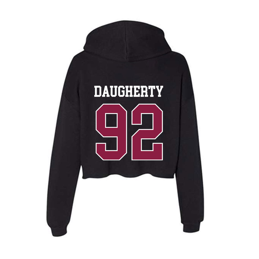 Virginia Tech - NCAA Football : Aiden Daugherty - Women's Crop Fleece Hooded Sweatshirt-1