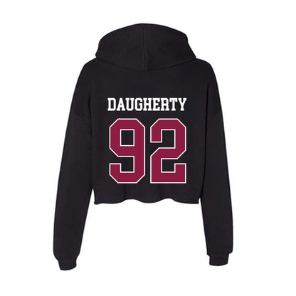 Virginia Tech - NCAA Football : Aiden Daugherty - Women's Crop Fleece Hooded Sweatshirt-1