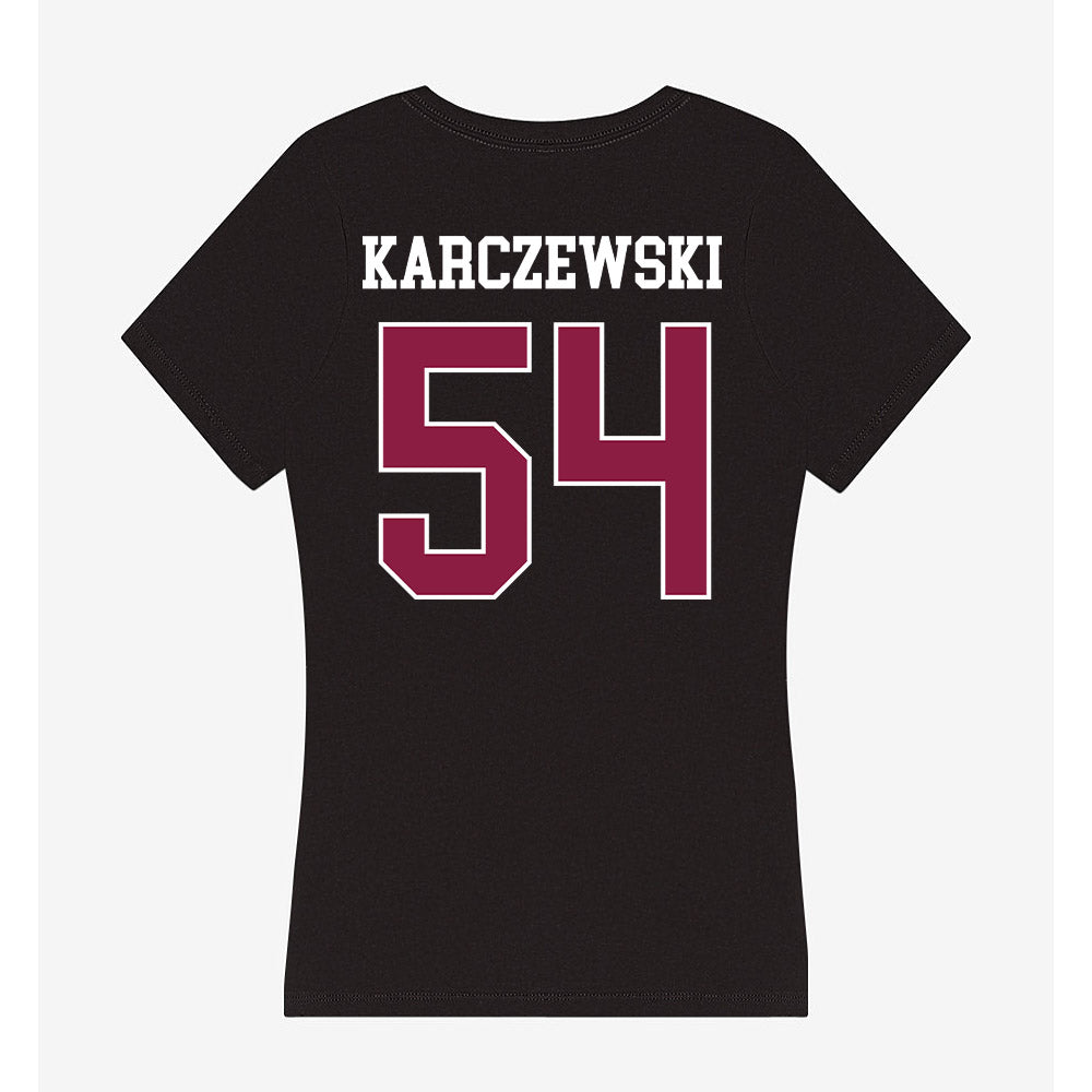 Virginia Tech - NCAA Football : Grant Karczewski - Women's V-Neck T-Shirt-1