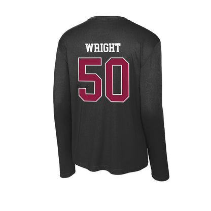 Virginia Tech - NCAA Football : Nathaniel Wright - Activewear Long Sleeve T-Shirt-1