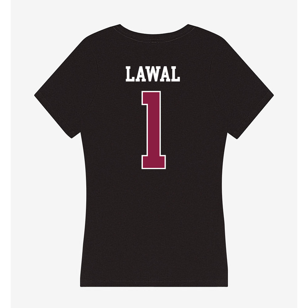Virginia Tech - NCAA Men's Basketball : Tobi Lawal - Women's V-Neck T-Shirt-1