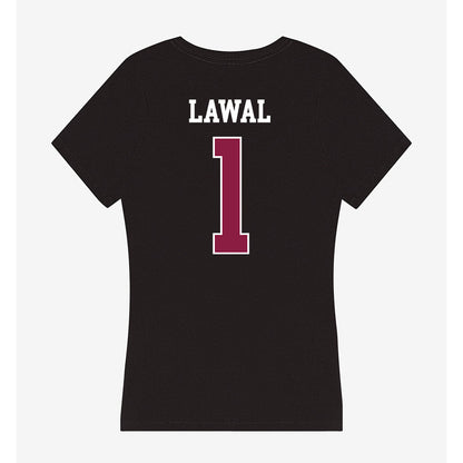 Virginia Tech - NCAA Men's Basketball : Tobi Lawal - Women's V-Neck T-Shirt-1