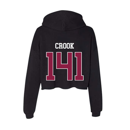 Virginia Tech - NCAA Wrestling : Tom Crook - Women's Crop Fleece Hoodie-1