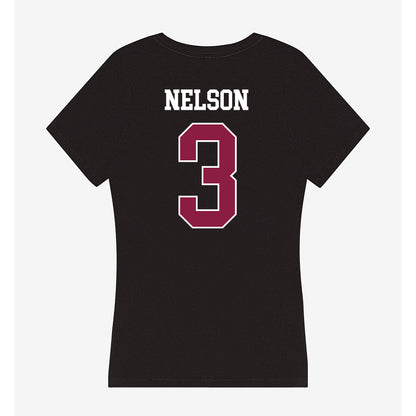 Virginia Tech - NCAA Women's Basketball : Mackenzie Nelson - Women's V-Neck T-Shirt-1