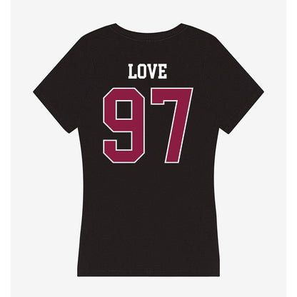 Virginia Tech - NCAA Football : John Love - Women's V-Neck T-Shirt-1