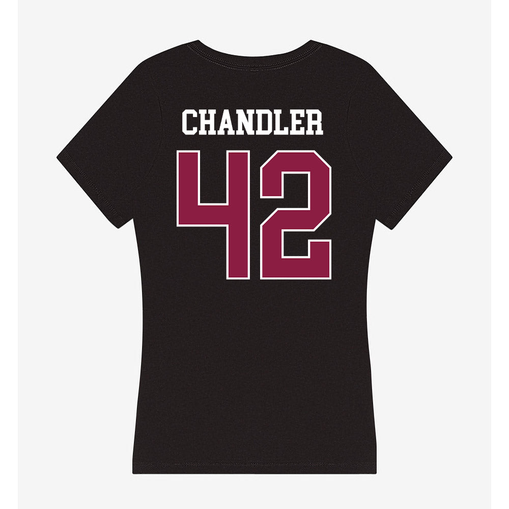 Virginia Tech - NCAA Baseball : Aimon Chandler - Women's V-Neck T-Shirt-1