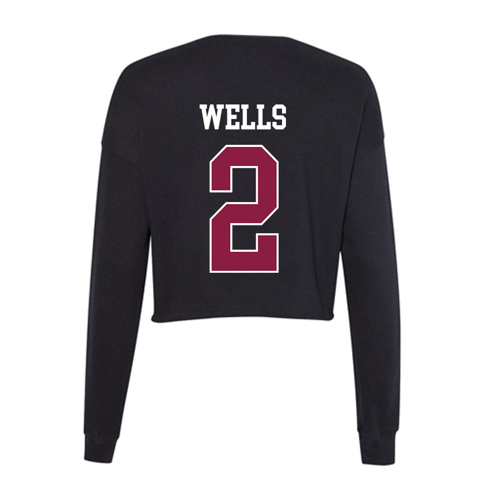 Virginia Tech - NCAA Women's Basketball : Leila Wells - Women's Cropped Crew Fleece-1