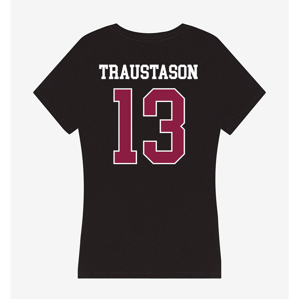Virginia Tech - NCAA Men's Soccer : Dagur Traustason - Women's V-Neck T-Shirt-1