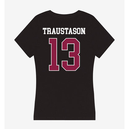 Virginia Tech - NCAA Men's Soccer : Dagur Traustason - Women's V-Neck T-Shirt-1