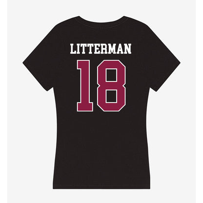 Virginia Tech - NCAA Baseball : Hudson Litterman - Women's V-Neck T-Shirt-1