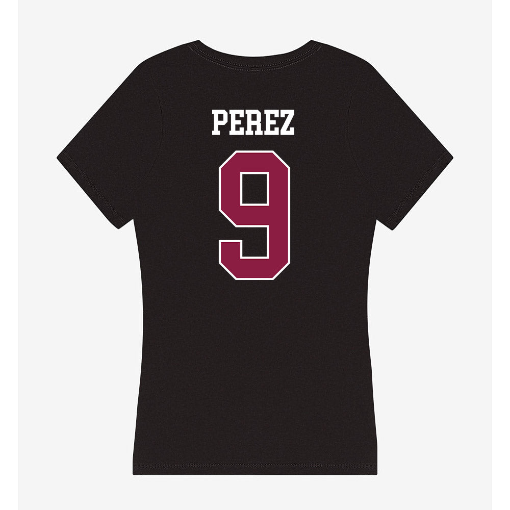 Virginia Tech - NCAA Men's Soccer : Alex Perez - Women's V-Neck T-Shirt-1