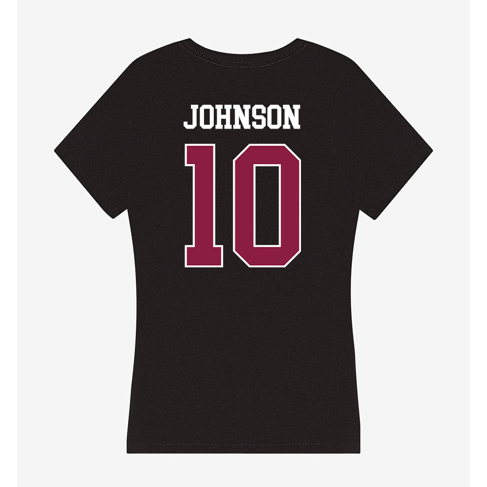 Virginia Tech - NCAA Men's Basketball : Tyler Johnson - Women's V-Neck T-Shirt-1