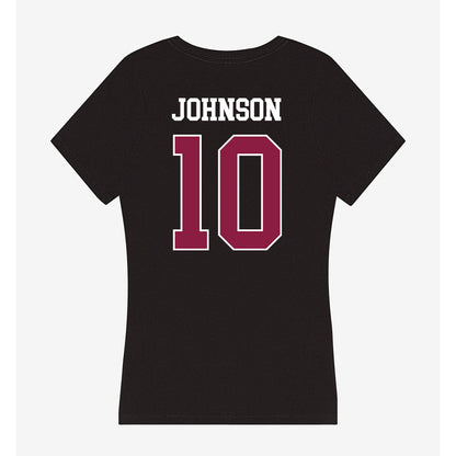 Virginia Tech - NCAA Men's Basketball : Tyler Johnson - Women's V-Neck T-Shirt-1
