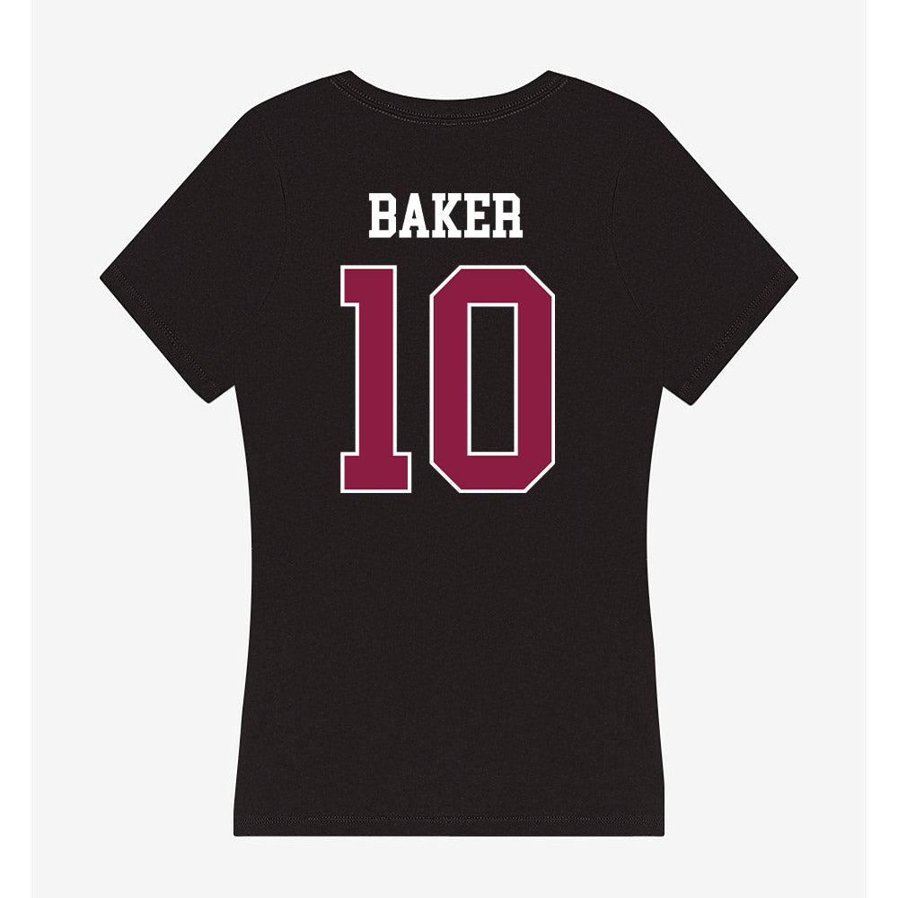 Virginia Tech - NCAA Women's Basketball : Carys Baker - Women's V-Neck T-Shirt-1
