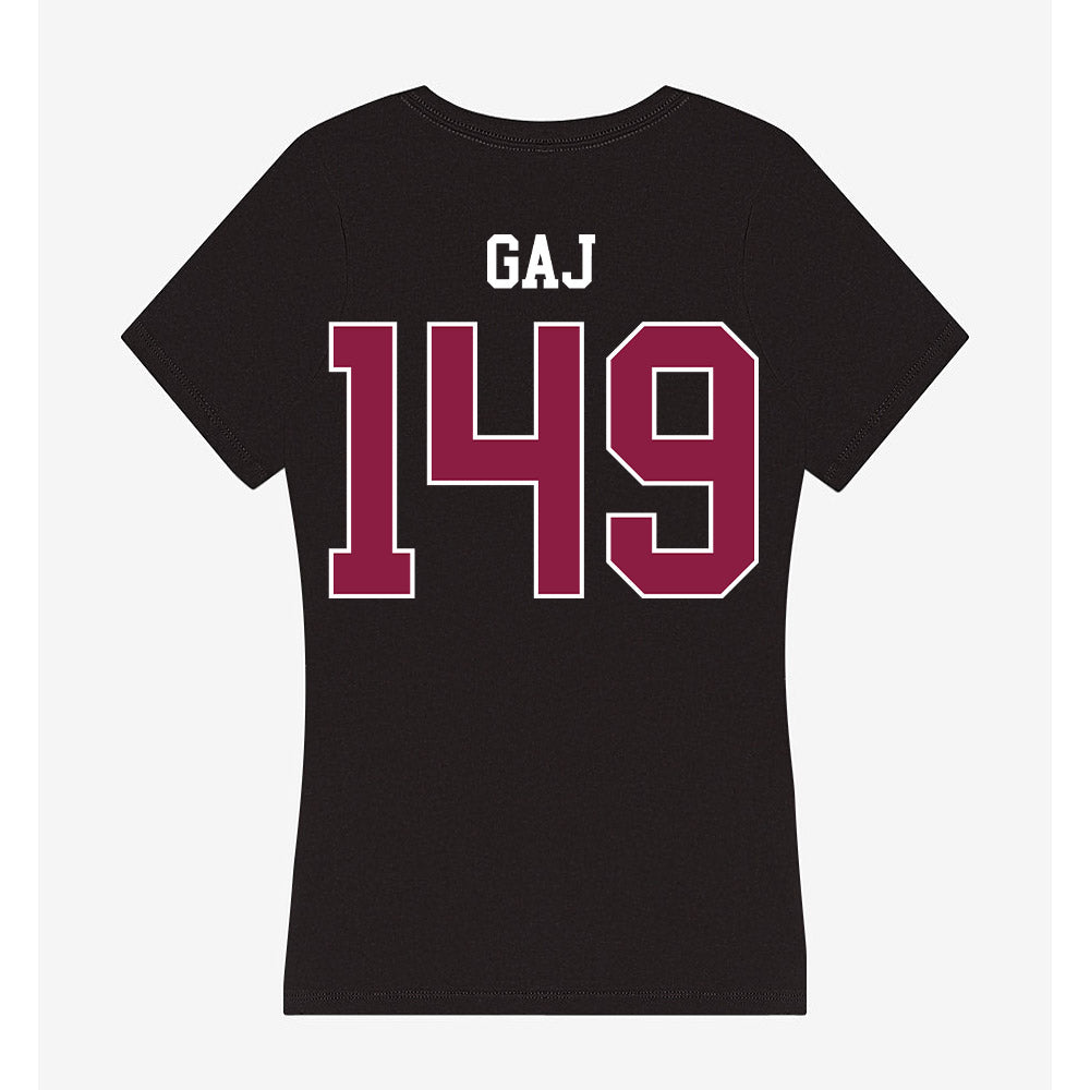 Virginia Tech - NCAA Wrestling : Collin Gaj - Women's V-Neck T-Shirt-1