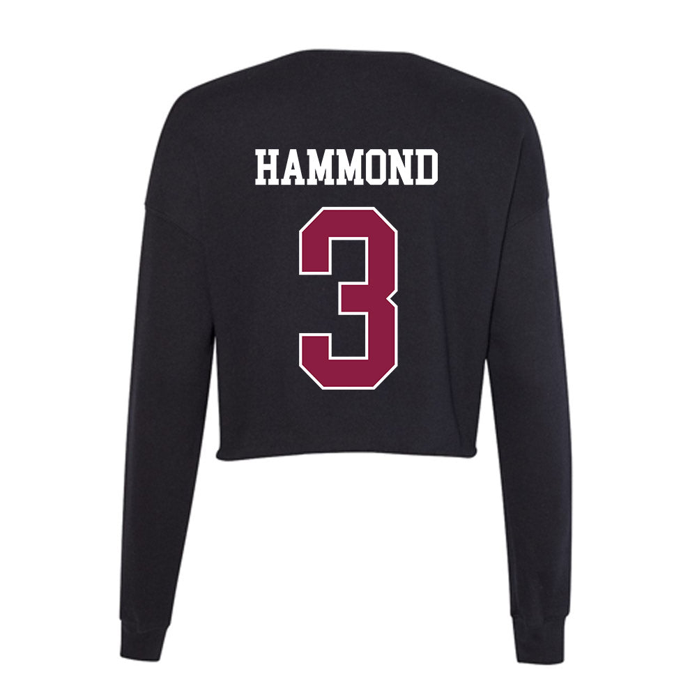 Virginia Tech - NCAA Men's Basketball : Ben Hammond - Women's Cropped Crew Fleece-1