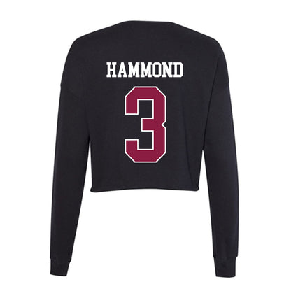 Virginia Tech - NCAA Men's Basketball : Ben Hammond - Women's Cropped Crew Fleece-1