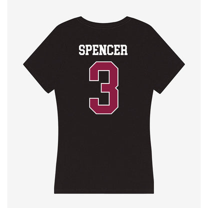 Virginia Tech - NCAA Football : Kaleb Spencer - Women's V-Neck T-Shirt-1