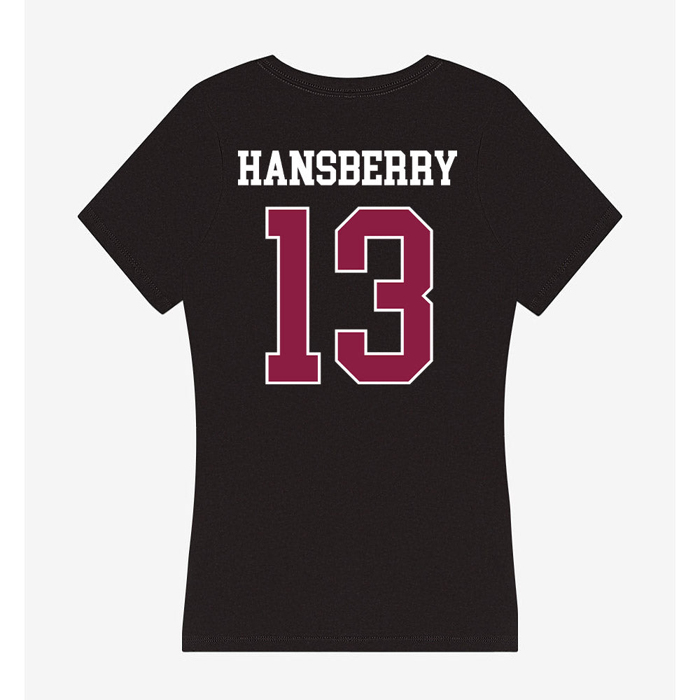 Virginia Tech - NCAA Men's Basketball : Amani Hansberry - Women's V-Neck T-Shirt-1