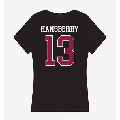 Virginia Tech - NCAA Men's Basketball : Amani Hansberry - Women's V-Neck T-Shirt-1