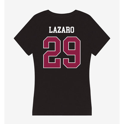 Virginia Tech - NCAA Baseball : Danny Lazaro - Women's V-Neck T-Shirt-1