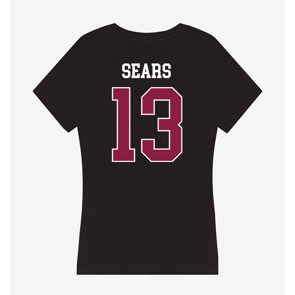 Virginia Tech - NCAA Women's Basketball : Kate Sears - Women's V-Neck T-Shirt-1