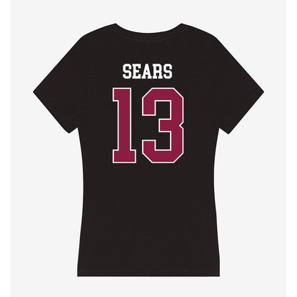 Virginia Tech - NCAA Women's Basketball : Kate Sears - Women's V-Neck T-Shirt-1