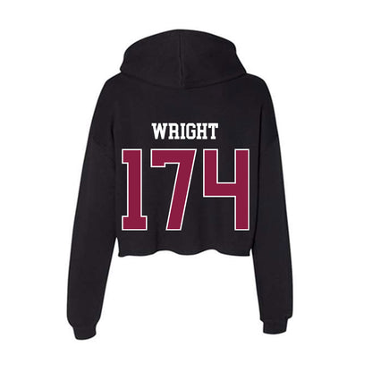 Virginia Tech - NCAA Wrestling : Gage Wright - Women's Crop Fleece Hoodie-1