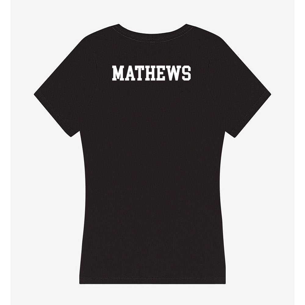 Virginia Tech - NCAA Women's Golf : Emily Mathews - Women's V-Neck T-Shirt-1