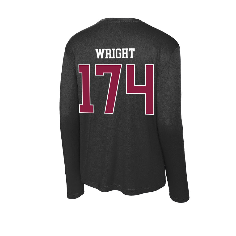 Virginia Tech - NCAA Wrestling : Gage Wright - Activewear Long Sleeve T-Shirt-1