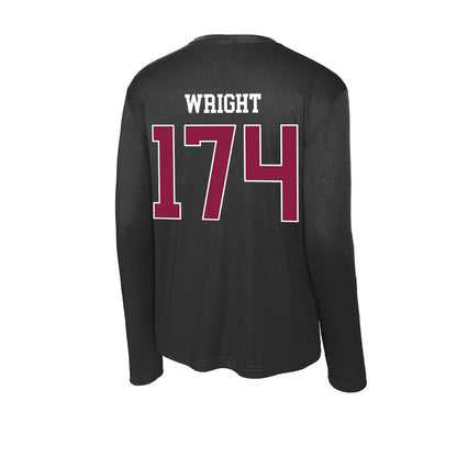 Virginia Tech - NCAA Wrestling : Gage Wright - Activewear Long Sleeve T-Shirt-1