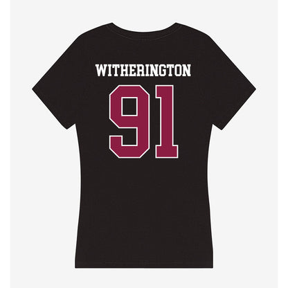 Virginia Tech - NCAA Football : Garrett Witherington - Women's V-Neck T-Shirt-1