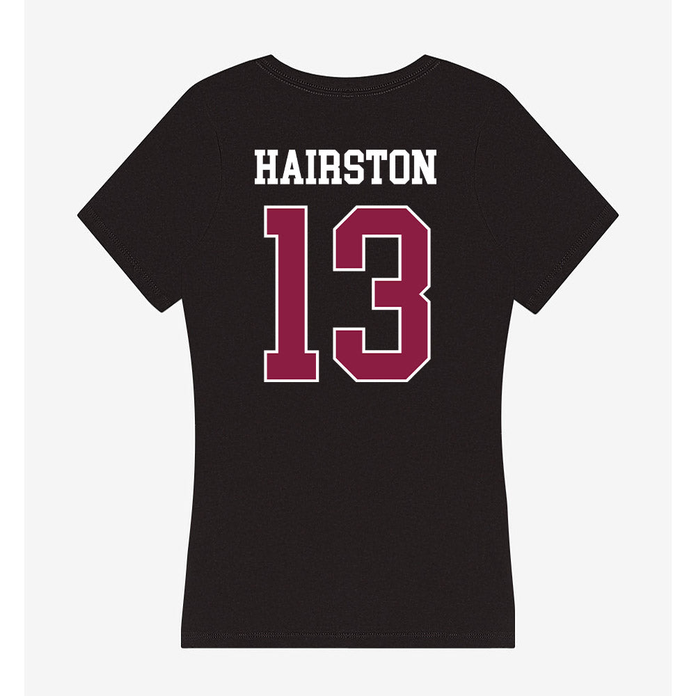 Virginia Tech - NCAA Football : Ja'Ricous Hairston - Women's V-Neck T-Shirt-1
