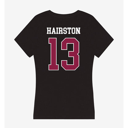 Virginia Tech - NCAA Football : Ja'Ricous Hairston - Women's V-Neck T-Shirt-1