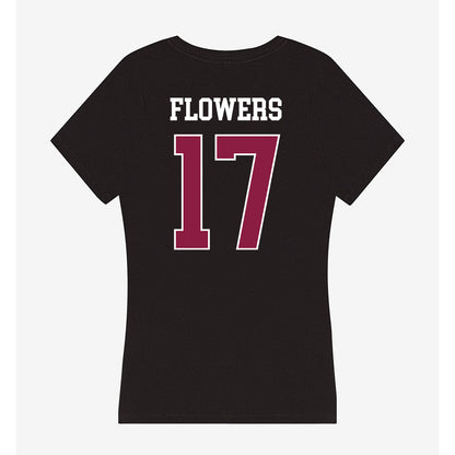 Virginia Tech - NCAA Football : Tyson Flowers - Women's V-Neck T-Shirt-1