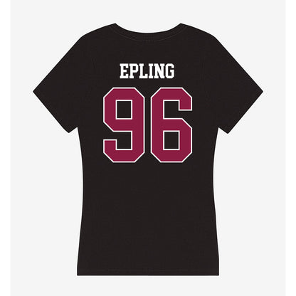 Virginia Tech - NCAA Football : Christian Epling - Women's V-Neck T-Shirt-1