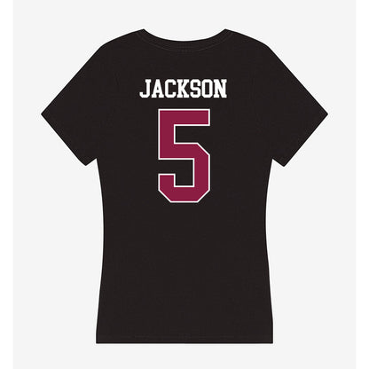 Virginia Tech - NCAA Football : Marlion Jackson - Women's V-Neck T-Shirt-1
