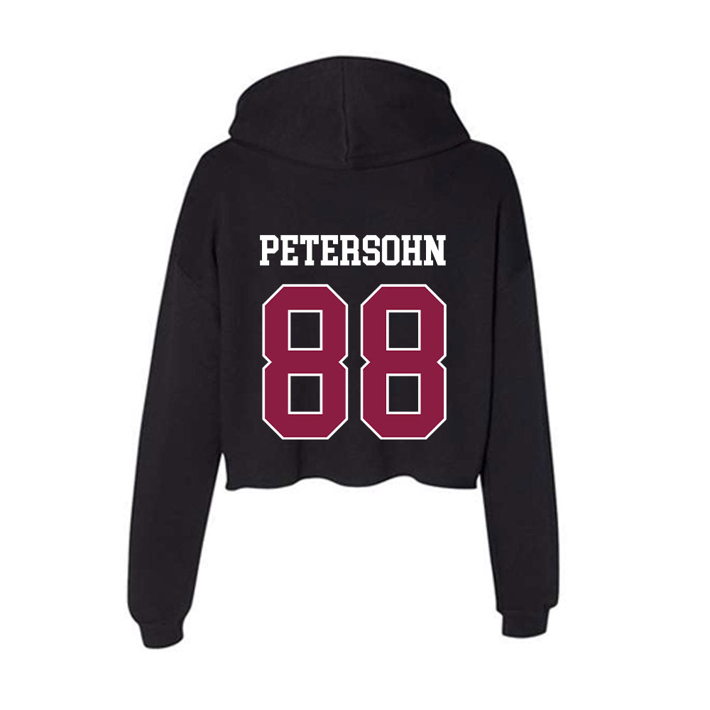 Virginia Tech - NCAA Football : Pierce Petersohn - Women's Crop Fleece Hooded Sweatshirt-1