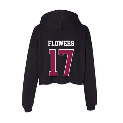 Virginia Tech - NCAA Football : Tyson Flowers - Women's Crop Fleece Hoodie-1