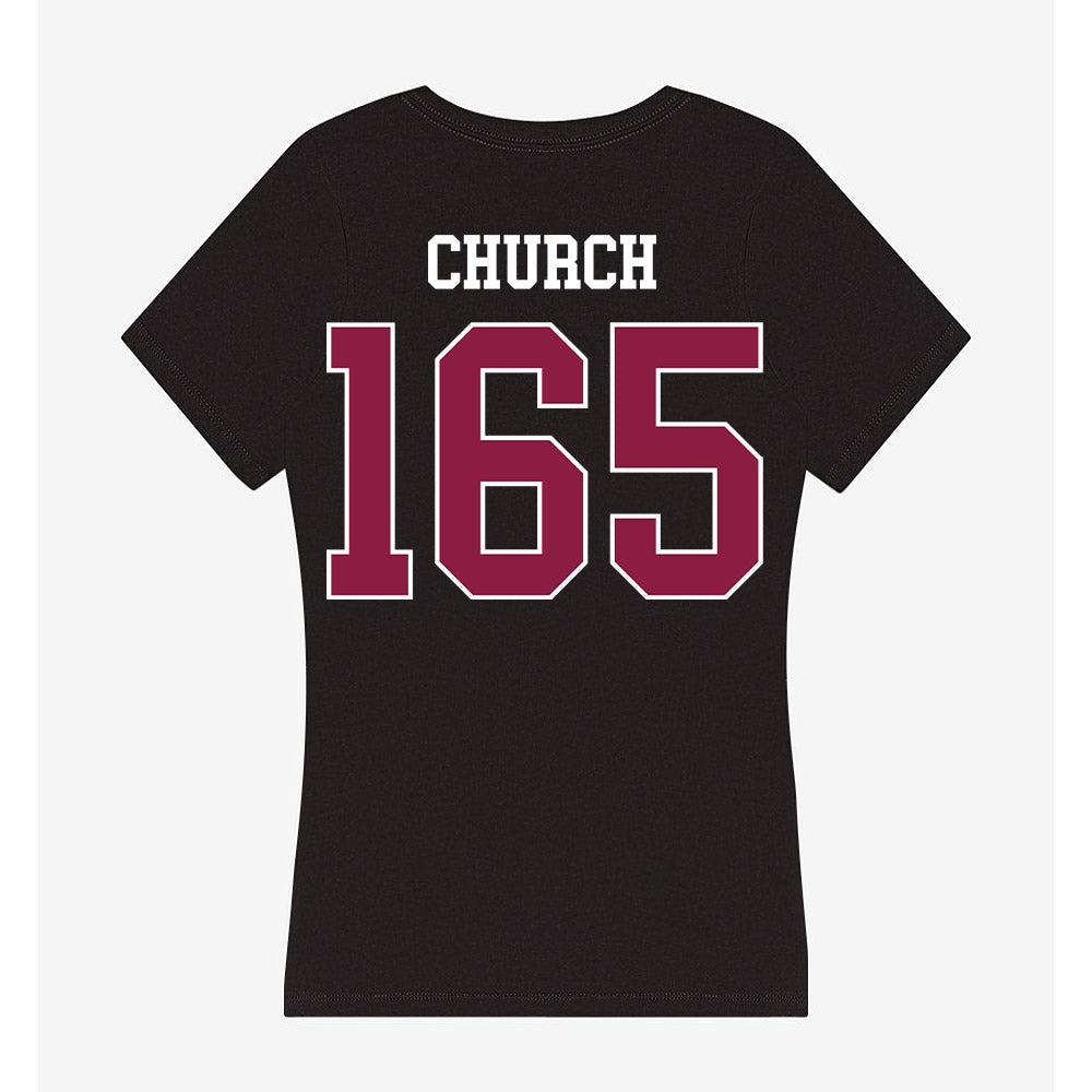 Virginia Tech - NCAA Wrestling : Mac Church - Women's V-Neck T-Shirt-1