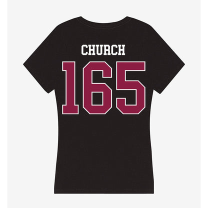 Virginia Tech - NCAA Wrestling : Mac Church - Women's V-Neck T-Shirt-1