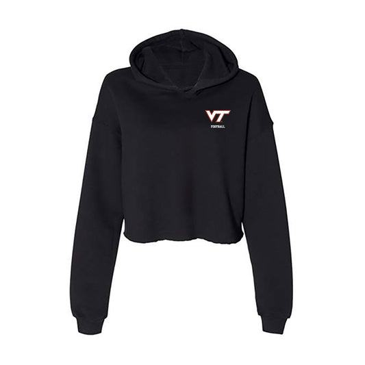 Virginia Tech - NCAA Football : Roseby Lubintus - Women's Crop Fleece Hooded Sweatshirt-0