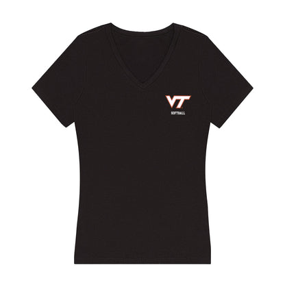 Virginia Tech - NCAA Softball : Nora Abromavage - Women's V-Neck T-Shirt-0