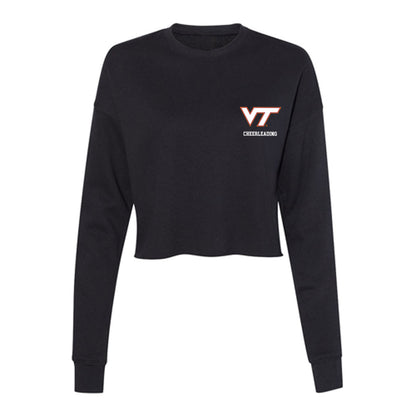 Virginia Tech - NCAA Cheerleading : Danny Wells - Women's Cropped Crew Fleece-0
