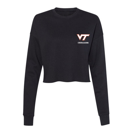 Virginia Tech - NCAA Cheerleading : Danny Wells - Women's Cropped Crew Fleece-0