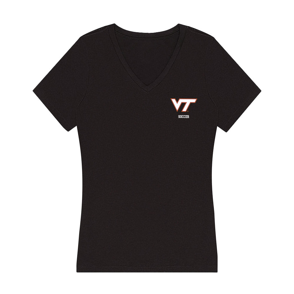 Virginia Tech - NCAA Women's Soccer : Taylor Lewin - Women's V-Neck T-Shirt-0