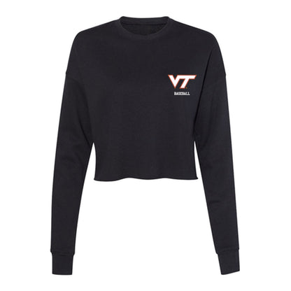 Virginia Tech - NCAA Baseball : Anderson French - Women's Cropped Crew Fleece-0