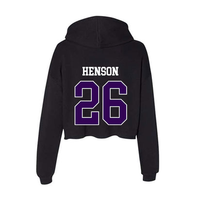 Kansas State - NCAA Baseball : Micah Henson - Women's Crop Fleece Hoodie-1