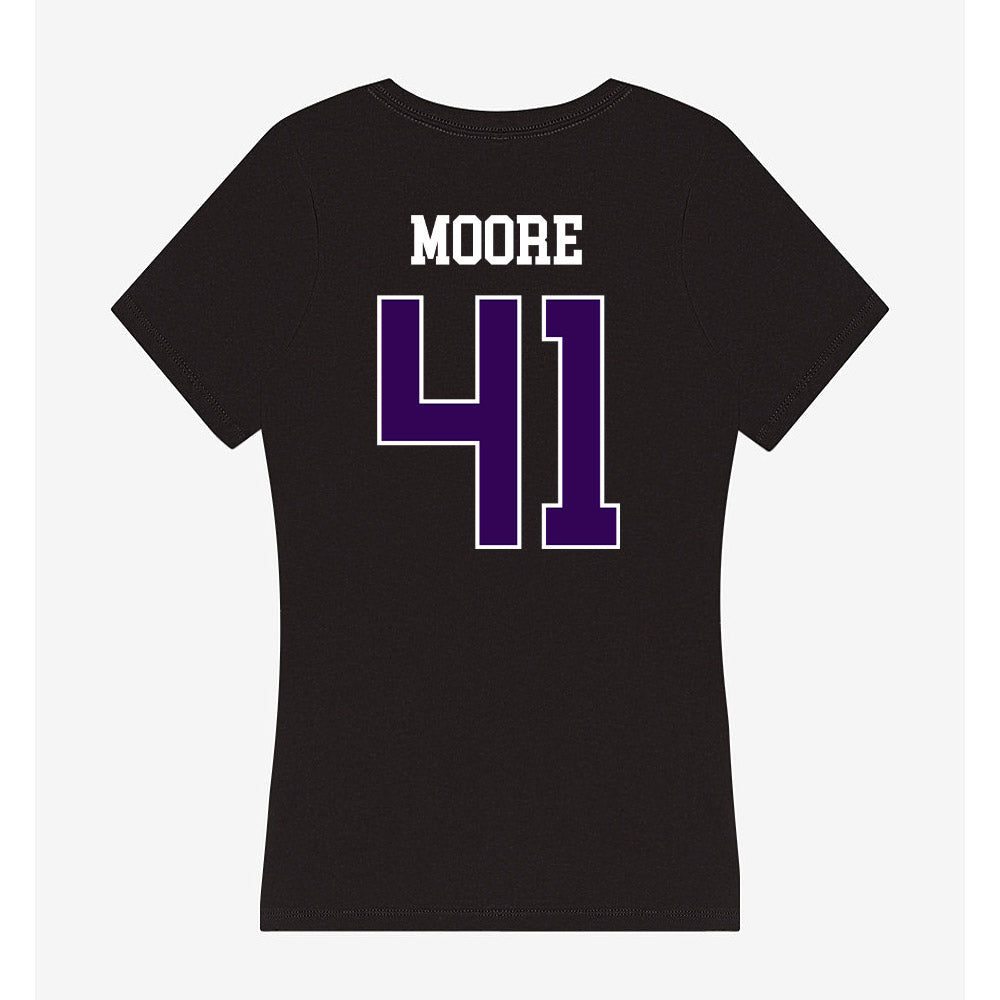 Kansas State - NCAA Football : Ashton Moore - Women's V-Neck T-Shirt-1