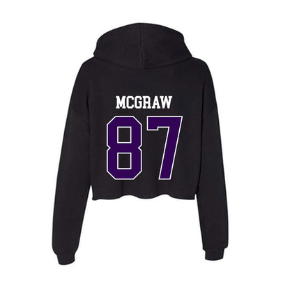 Kansas State - NCAA Football : Lawson Mcgraw - Women's Crop Fleece Hooded Sweatshirt-1